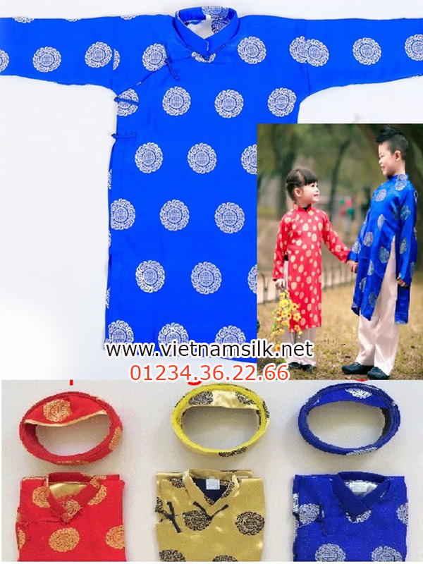 áo dài kết hợp khăn đóng cho bé