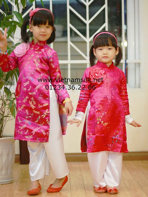 áo dài trẻ em mặc Tết 2015